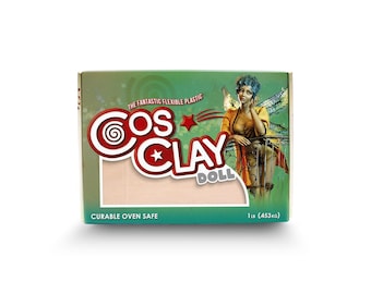 Cosclay Doll - Warm Beige - Medium Firm - Flexible Polymer Clay (8oz)