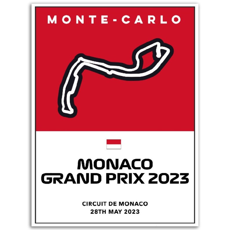 Monaco Grand Prix F1 2023 Matte Poster Etsy