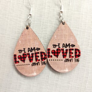 I am Loved Valentine Earrings
