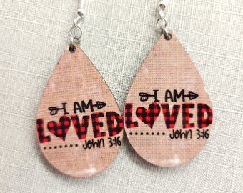 I am Loved Valentine Earrings