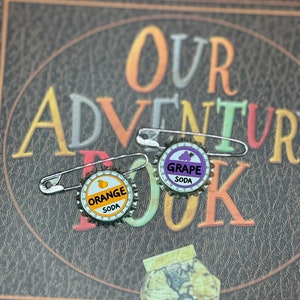 Grape Soda and Orange Soda Pins, Ellie Badge, Carl and Ellie Pins - Etsy