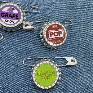 Ellie Soda Pins Set of 6, Ellie Badges - Etsy