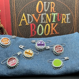 Ellie soda pins set of 6, Ellie Badges