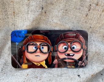 Carl and Ellie Mobility Scooter, bicycle, stroller tag