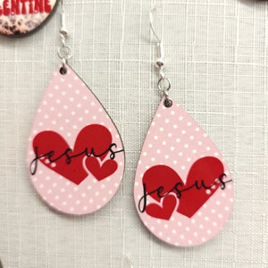 Jesus heart Valentine Earrings