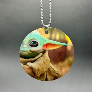 Grogu rear view mirror charm, car accessory