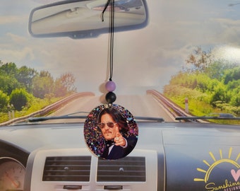 Johnny Depp rear view mirror charm, car accessory