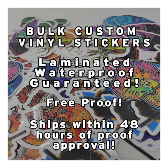 Bulk MATTE Vinyl Stickers Waterproof Permanent Die Cut Any Shape Laminated  Stickers Custom Bulk Stickers Laptop Sticker Bulk Stickers 