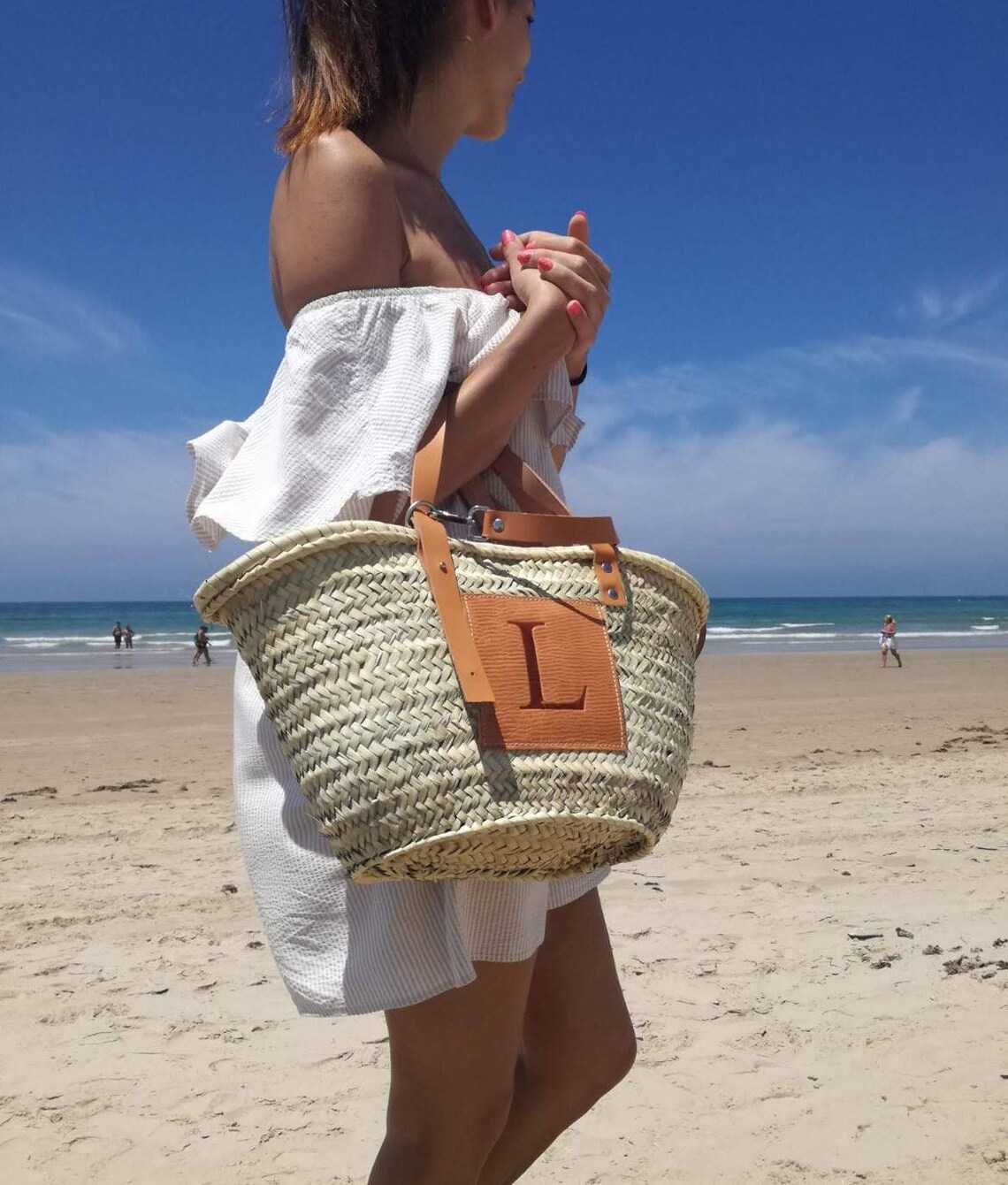 Fringed Beach Basket Bag main image 0