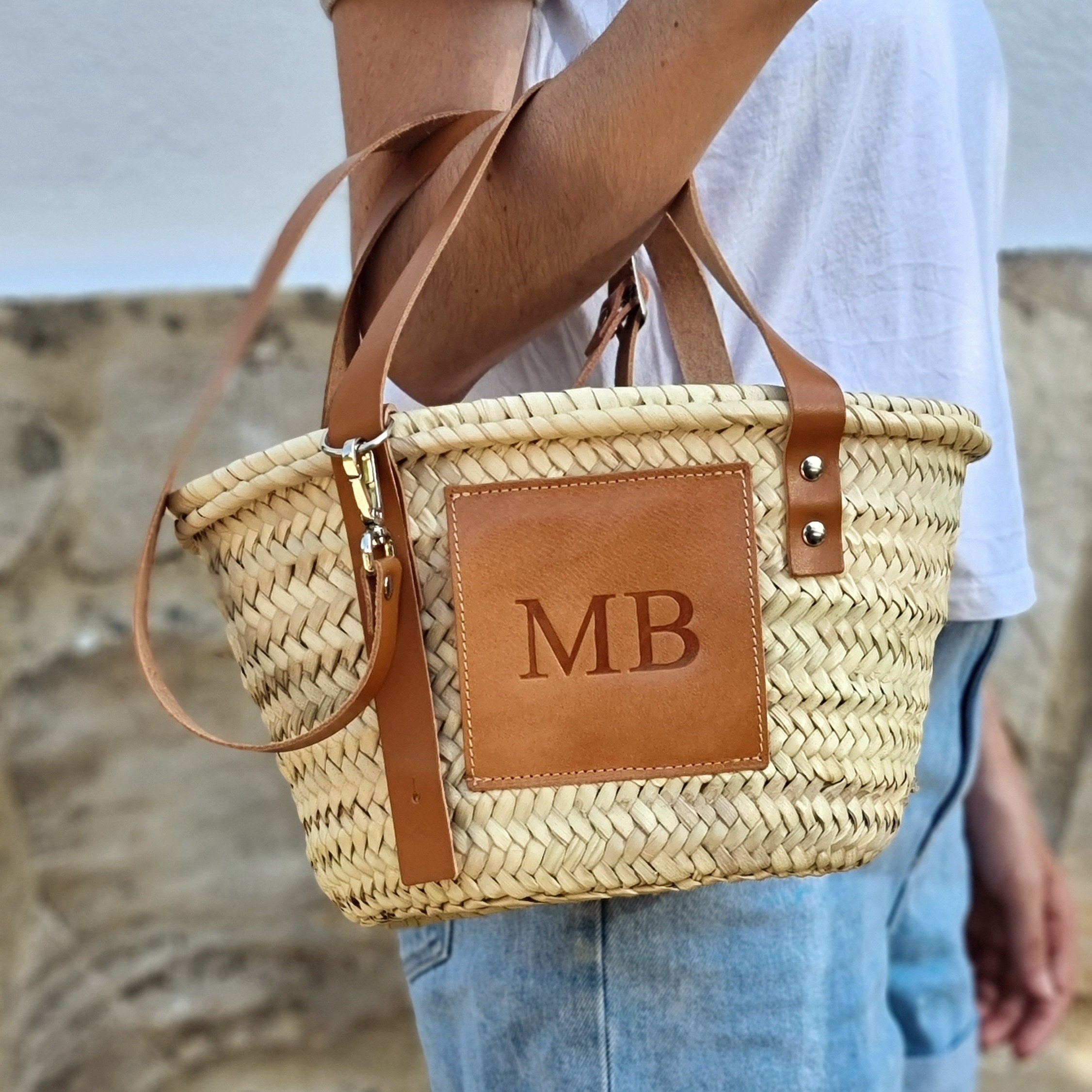 LOEWE Basket shoulder bag mini purse summer brown leather beige limited  novelty