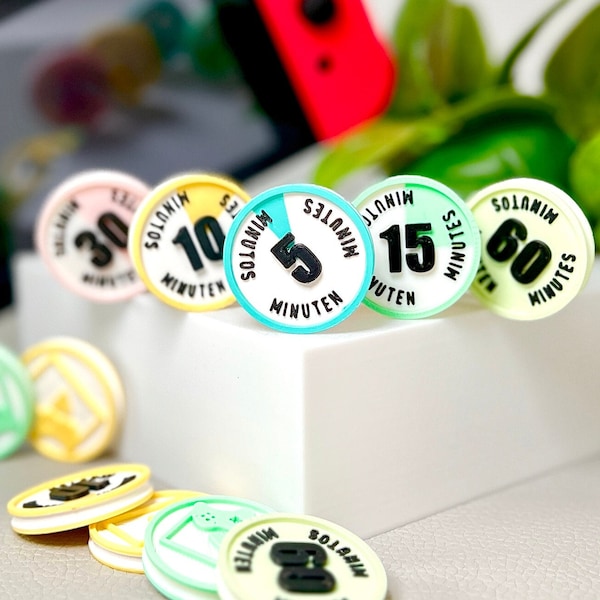 Screen Time Tokens - Screen Time - Media Time - Children's Screen Time Markers - 22 Pieces