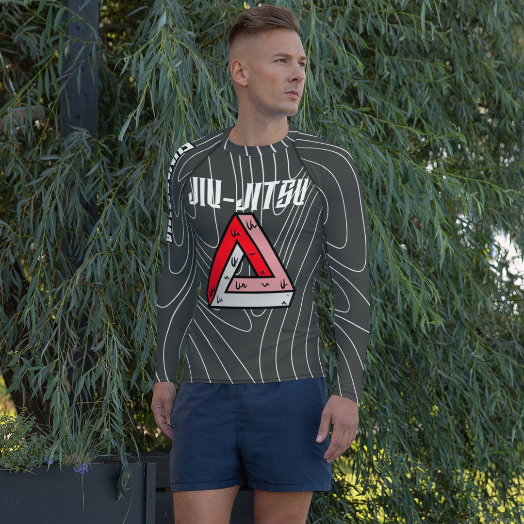 Funnymma Gracie Jiu-jitsu Melting Triangle Rash Guard - Etsy