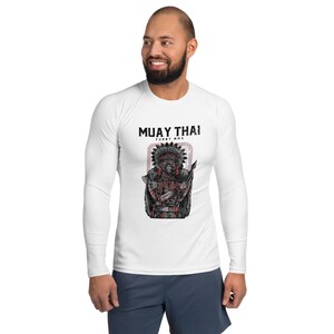 Muay Thai Funny MMA Chief Warrior Monkey Men&#39;s Rash Guard