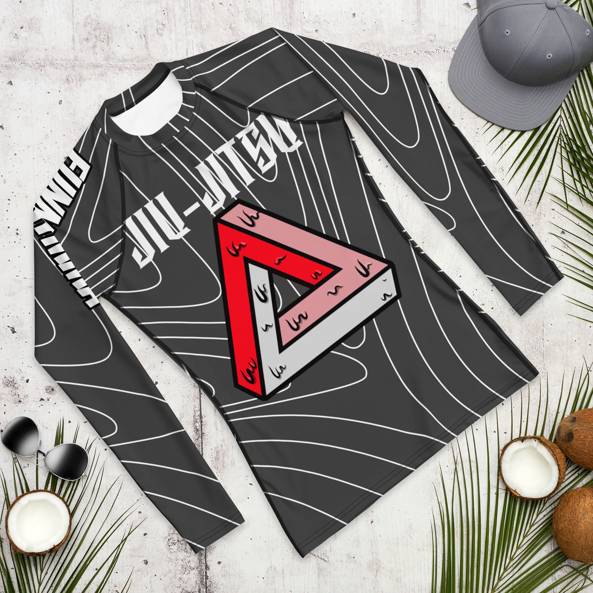 Funnymma Gracie Jiu-jitsu Melting Triangle Rash Guard - Etsy