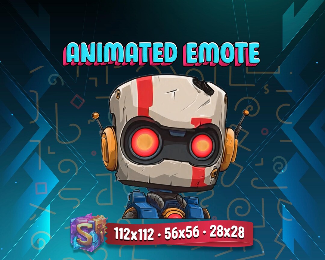 Animated Iron-red Bot Emote, Twitch, Kick Streamer Emote, Ready to Use ...