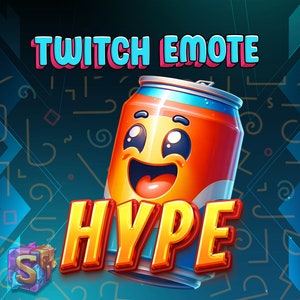 HYPE Cola Emote, Twitch Streamer Emote, Ready to use, Animated Emote, for Twitch, Discord and More