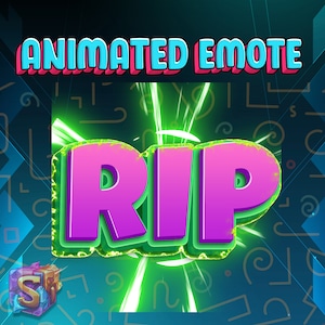Animated Electric RIP Emote, Twitch Streamer Emote, Ready to use, Animated Emote, for Twitch, Discord and More