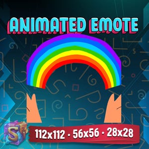Animated Rainbow Emote, Twitch Streamer Emote, Ready to use, Animated Emote, for Twitch, Discord and More