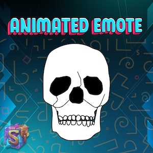 Animated Rotating Skull Emote, Twitch Streamer Emote, Ready to use, Animated Emote, for Twitch, Discord and More