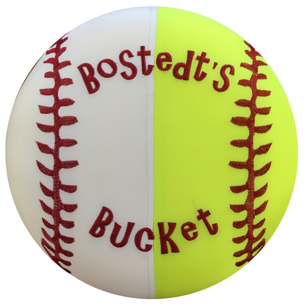 Baseball/softball Bucket Seat With Text Etsy