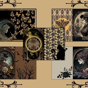 Victorian Witch Junk Journal Kit PRINTABLE Gothic Ephemera Pack ...