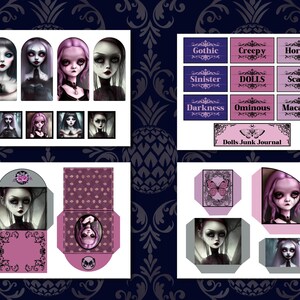 Creepy Haunted Dolls Junk Journal Pages PRINTABLE Gothic Dolls Ephemera ...