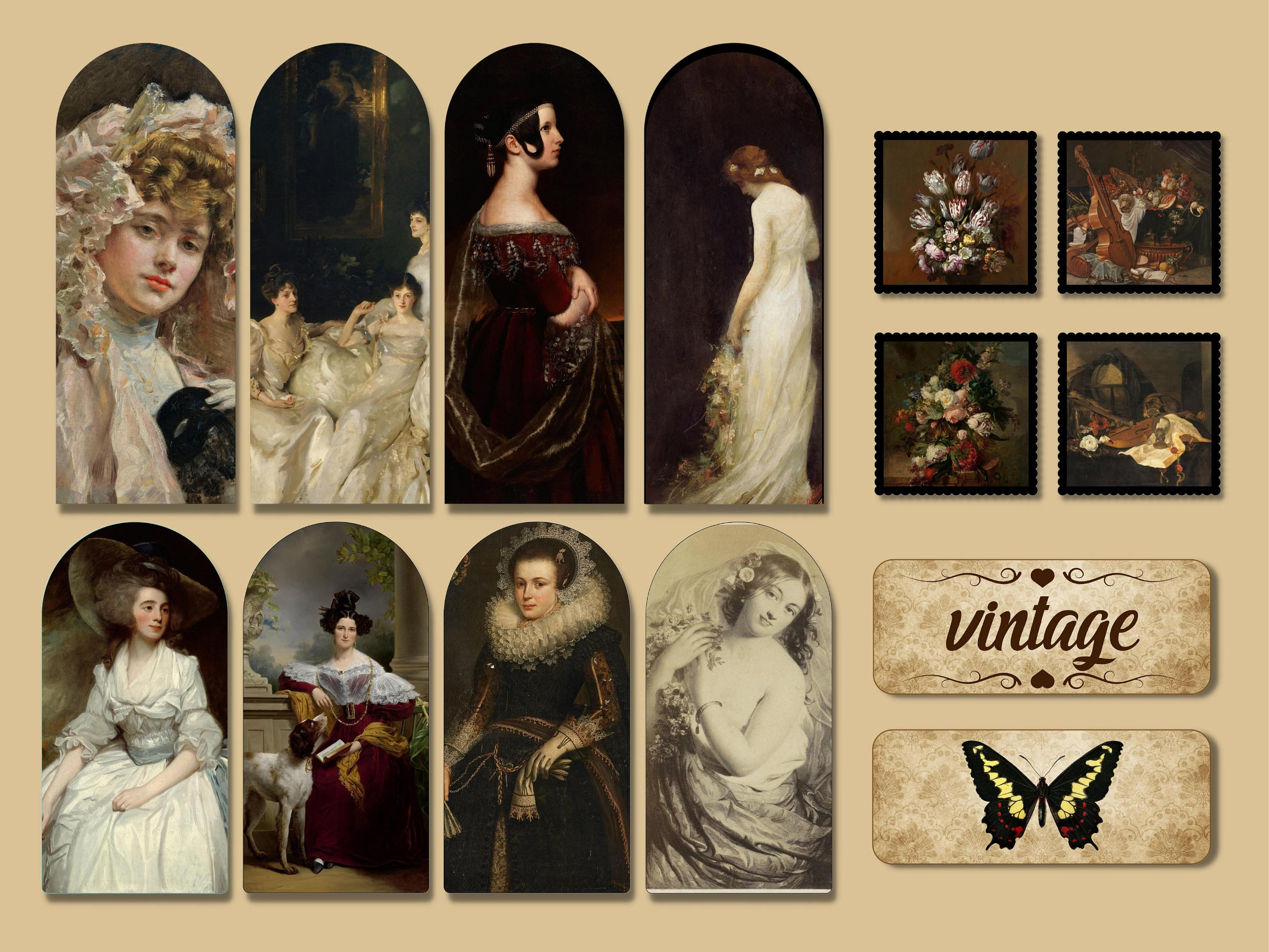 Vintage Women Junk Journal Kit PRINTABLE Antique Portraits Ephemera ...