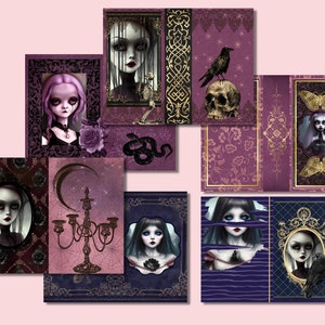 Creepy Haunted Dolls Junk Journal Pages PRINTABLE Gothic Dolls Ephemera ...