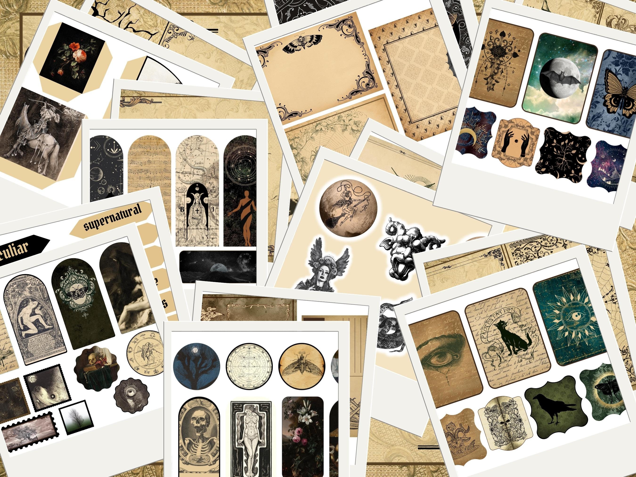 Gothic Junk Journal Kit Printable Witch Halloween Junk - Etsy