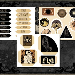 Fortune Teller Junk Journal Kit Printable Book of Shadows Grimoire ...