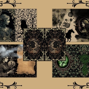 Victorian Witch Junk Journal Kit PRINTABLE Gothic Ephemera Pack ...