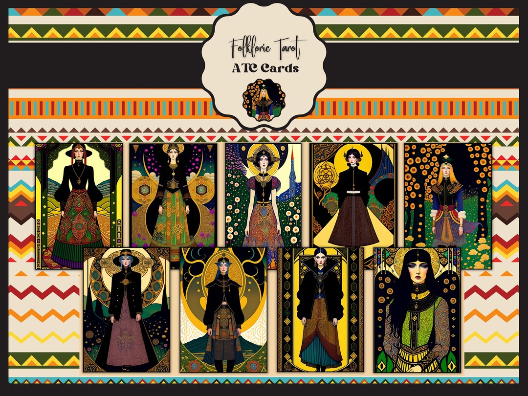 Folkloric Tarot Artist Trading Cards PRINTABLE Junk Journal Etsy