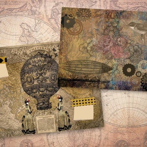 Steampunk Junk Journal Kit PRINTABLE Vintage Junk Journal Pages ...