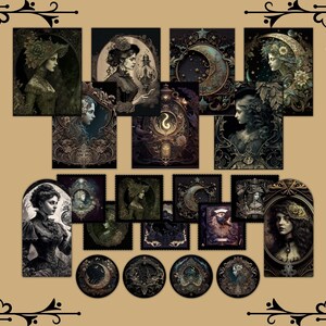 Victorian Witch Junk Journal Kit PRINTABLE Gothic Ephemera Pack ...