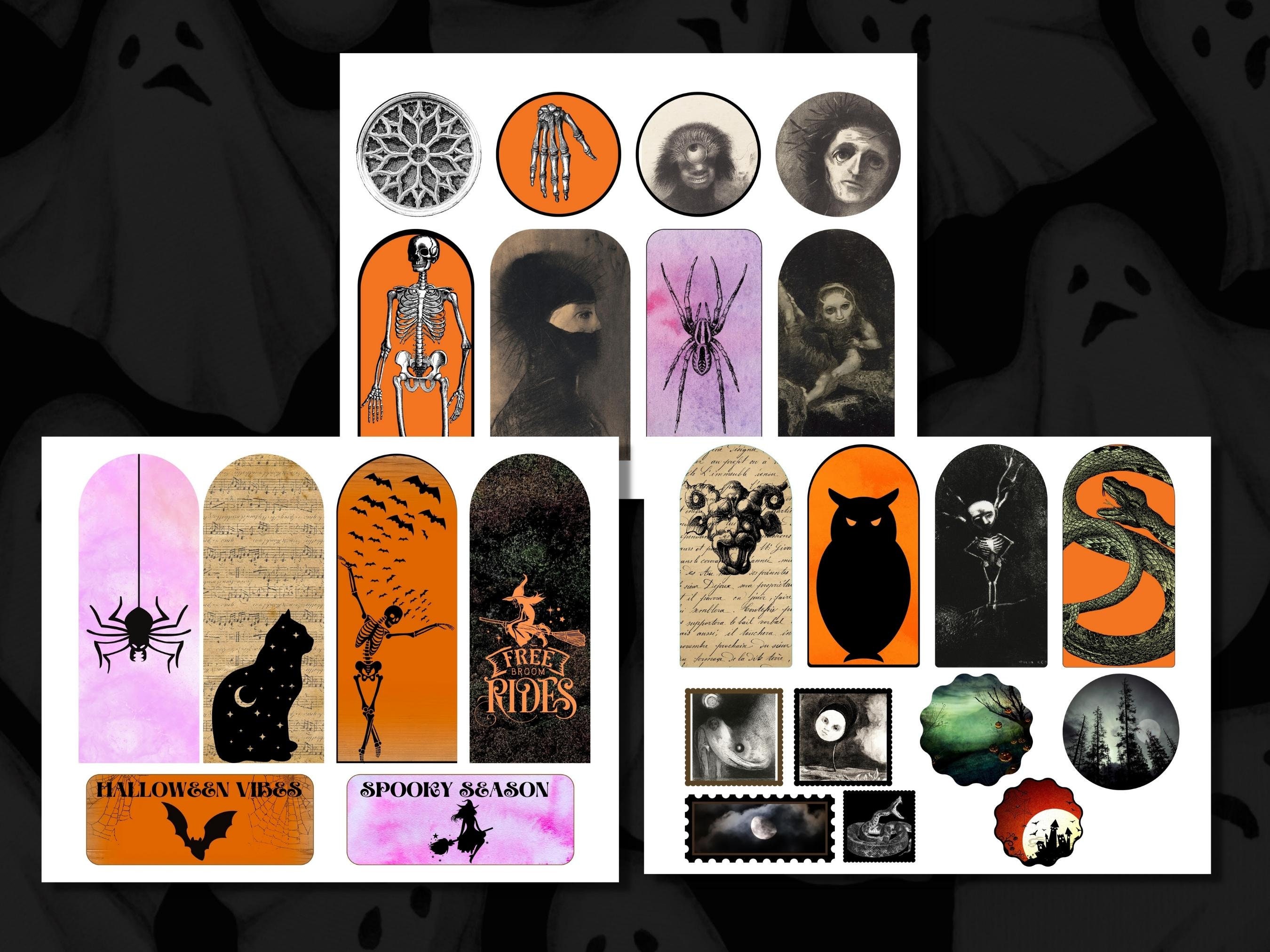 Halloween Junk Journal Kit DIGITAL Ephemera Pack Spooky Scrapbook ...