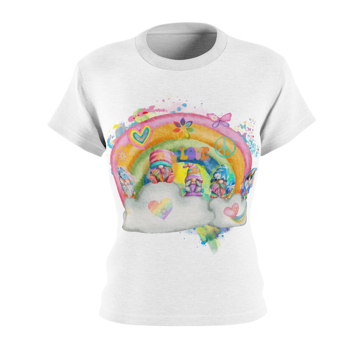 Gnome as Pride Digital Art Download Rainbow Hippie Gnome PNG LGBTQ