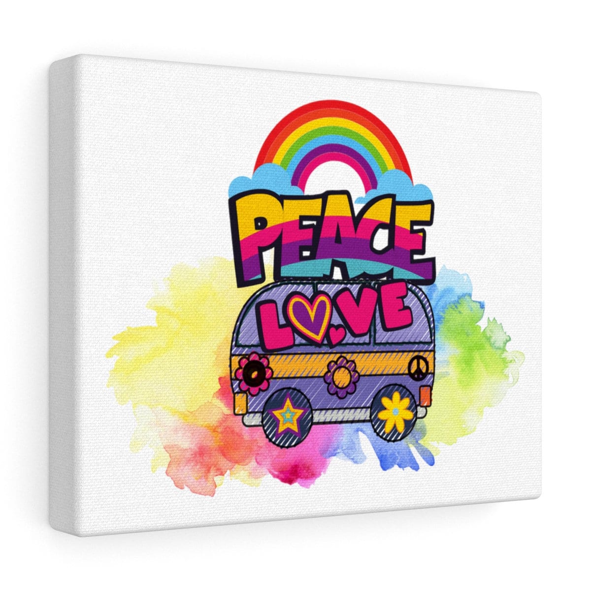 Hippie Music Van Peace Sign Pattern Print Premium Backpack main image 0