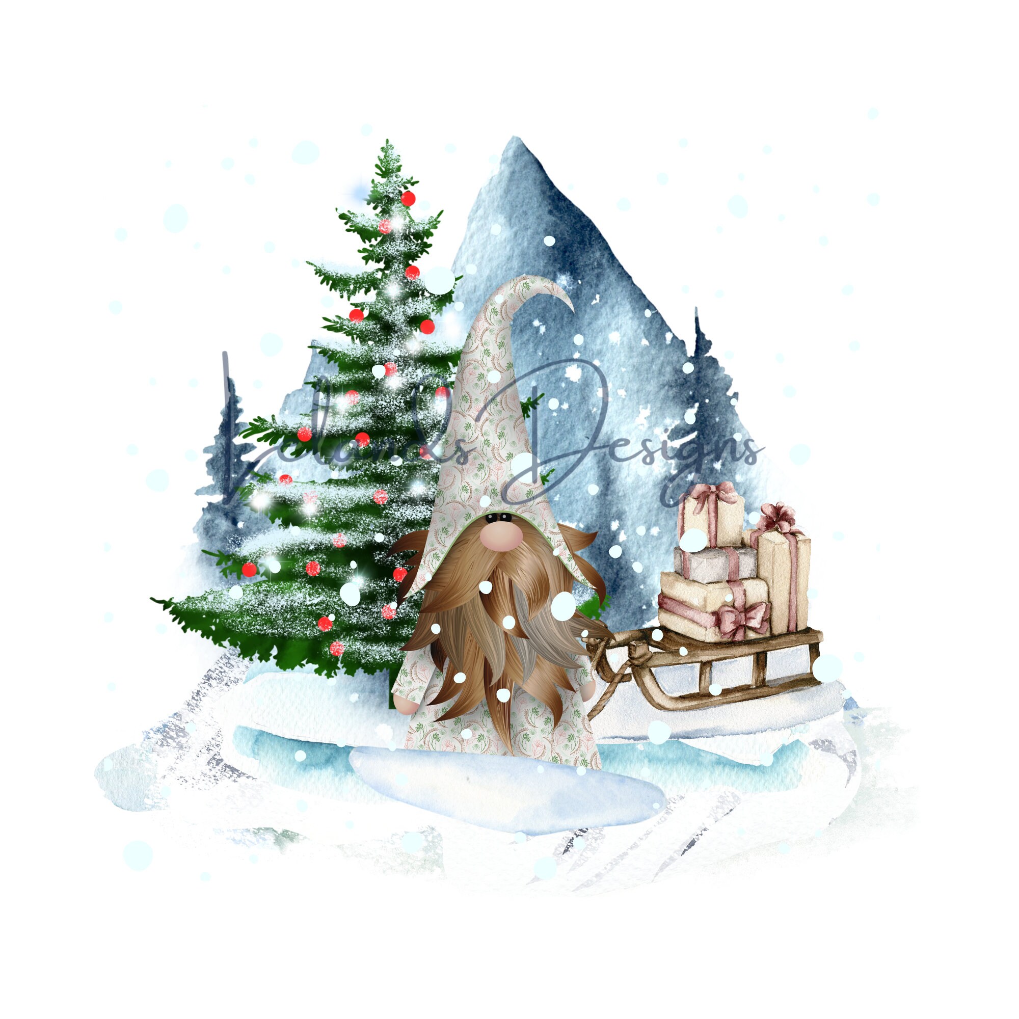 Snow Gnome PNG Winter Gnome Digital Png Christmas Download Christmas