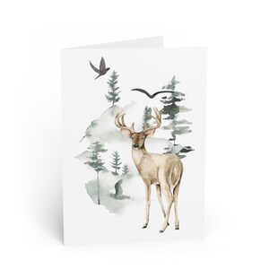 Woodland Deer PNG Digital Download greeting card print