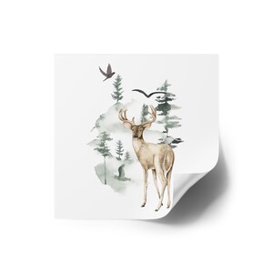 Woodland Deer PNG Digital Download sticker print