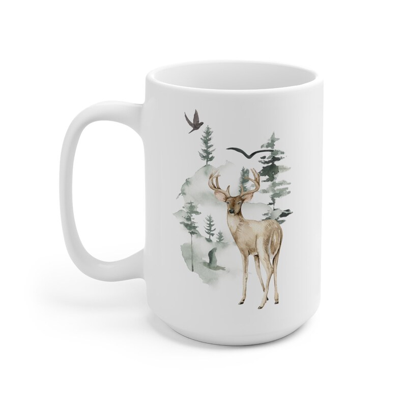 Woodland Deer PNG Digital Download mug sublimation print