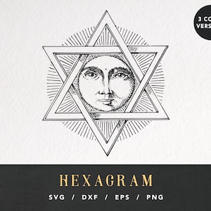 Hexagramm svg, Esoterik, Kabbalah, Hexagramm, Magie, Alchemie und heilige Geometrie, Wicca, Esoterik, Okkult, Cricut