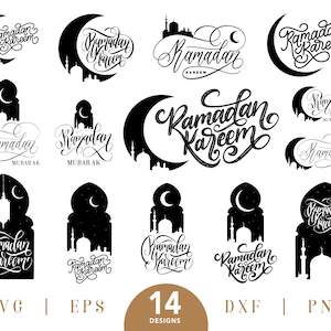 Ramadan Kareem SVG Bundle, Ramadan Mubarak Svg, Ramadan Svg, Eid