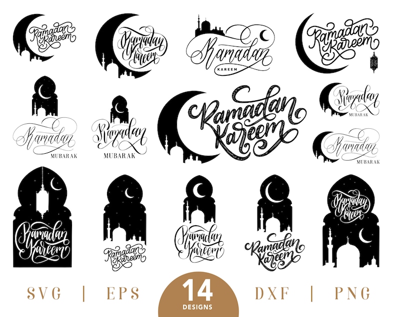Ramadan Kareem SVG Bundle, Ramadan Mubarak Svg, Ramadan Svg, Eid