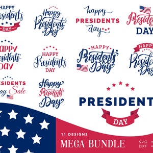 Presidents Day svg bundle, Presidents Day png, Washington&#39;s Birthday, American flag svg, Presidents Day t-shirt, patriotic svg, Files Cricut