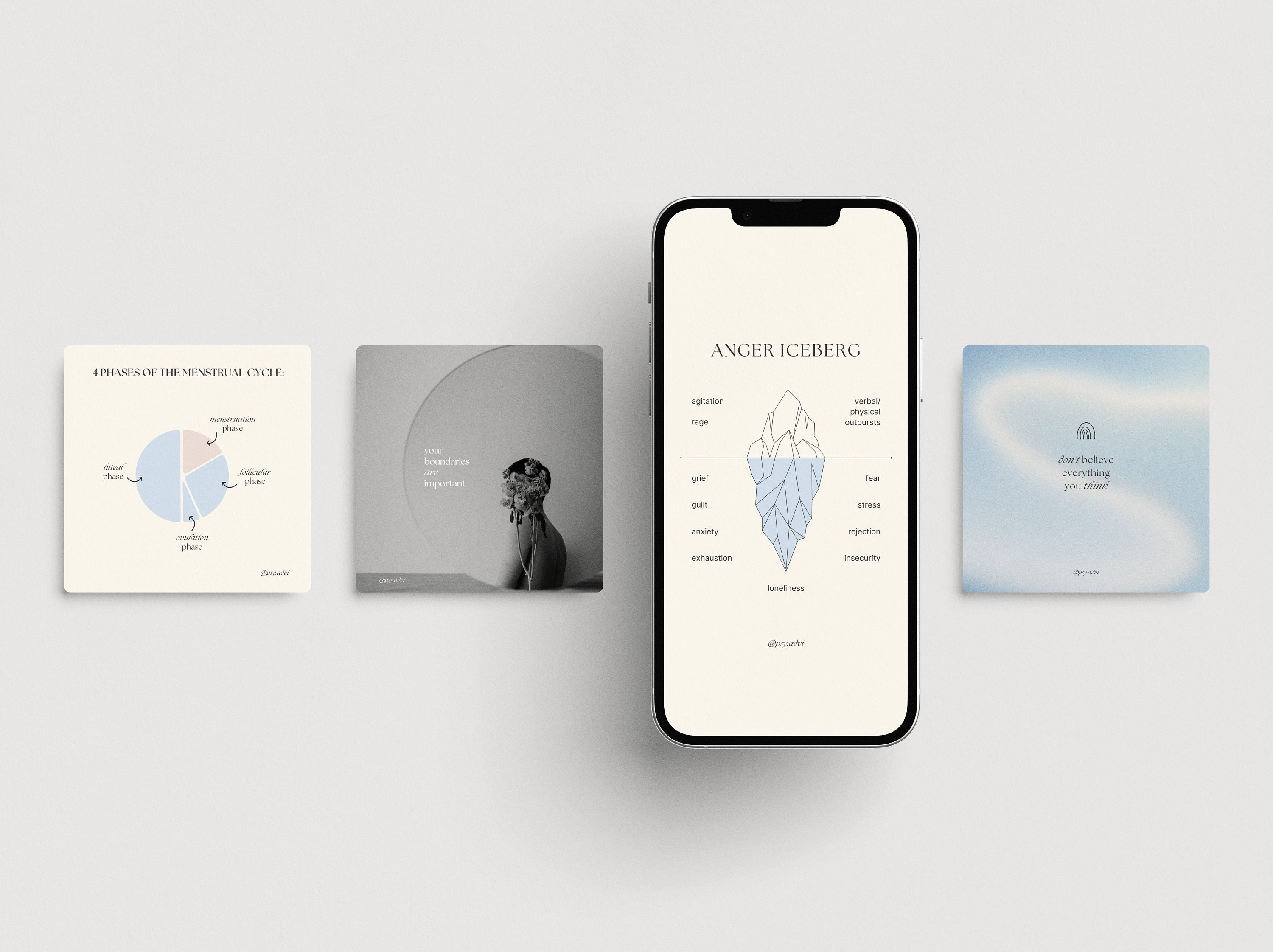 Mental Health Instagram Templates, Counselling Canva Templates ...