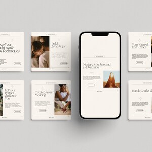 May include: A series of Instagram story templates for couples therapy. The templates feature images of couples and text that reads "Transform Your Relationship with Gottman Techniques", "Build Love Maps", "Let Your Partner Influence You", "Create Shared Meaning", "Nurture Touch and Admiration", "Turn Towards Each Other", and "Handle Conflict Growth".