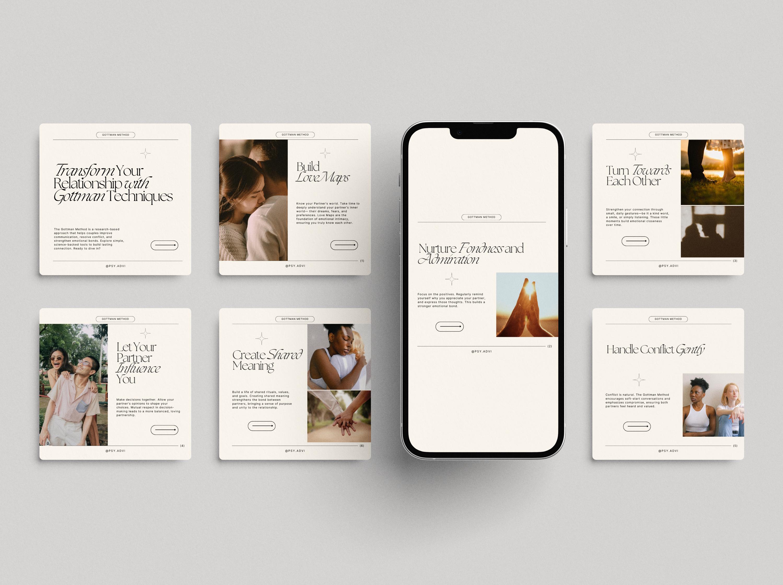 Mental Health Instagram Templates | Editable Canva Carousel Posts for ...