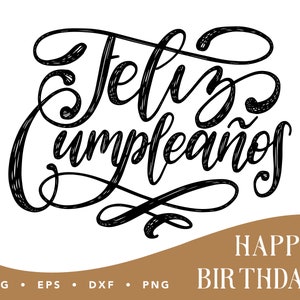 Feliz cumpleanos svg, Feliz cumpleanos png, happy birthday svg, tarjeta de cumpleanos, happy birthday spanisch, cake topper, datei für cricut