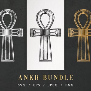 Ankh svg bundle, ankh cross, key of life, Egyptian Ankh Cross, Egyptian symbols, Cut files for Cricut, Egyptian svg, Clipart, SVG, PNG, EPS